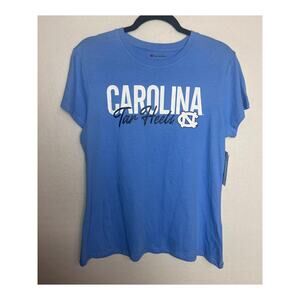 Champion Women's Carolina Tar Heels Short Sleeve Blue T-Shirt Size Large NWT